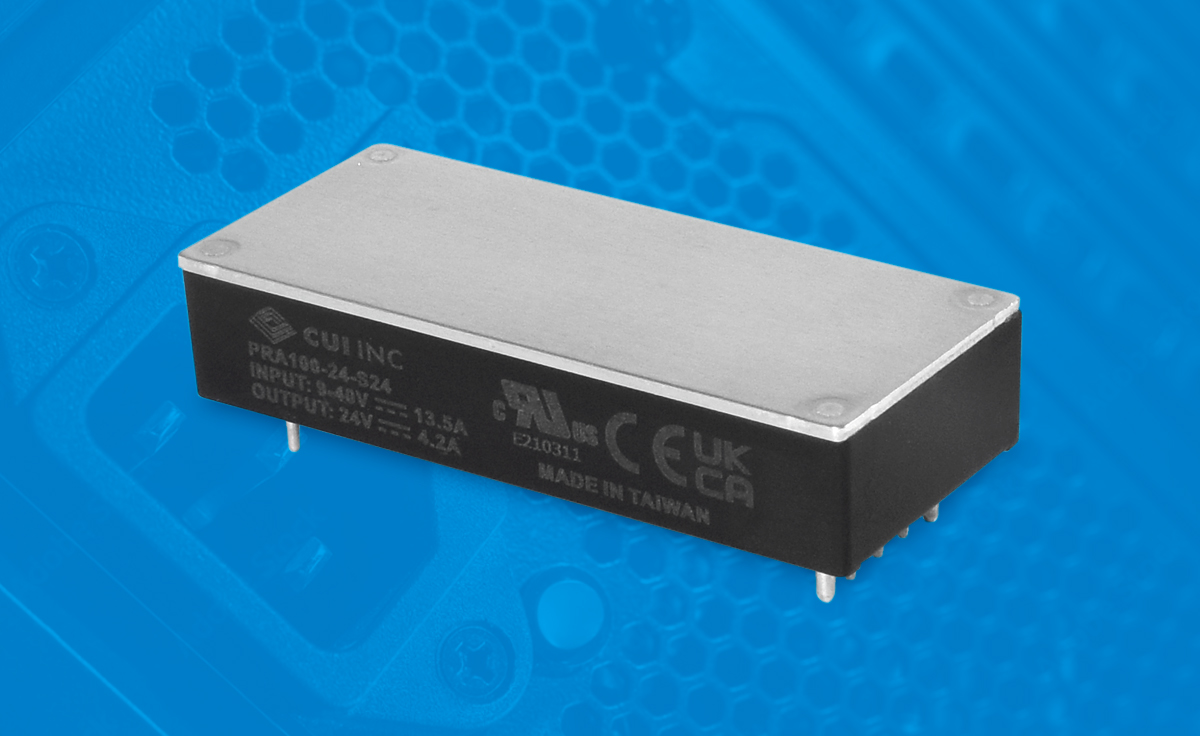 Bel Fuse Launches PRA100 Series Compact 100W DC-DC Converter for Rugged Applications