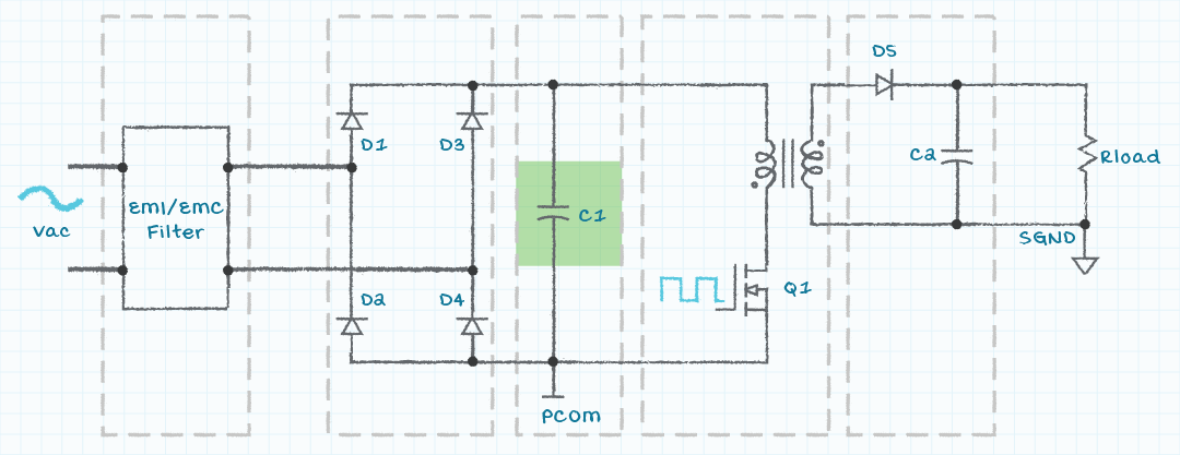 Input bulk capacitor