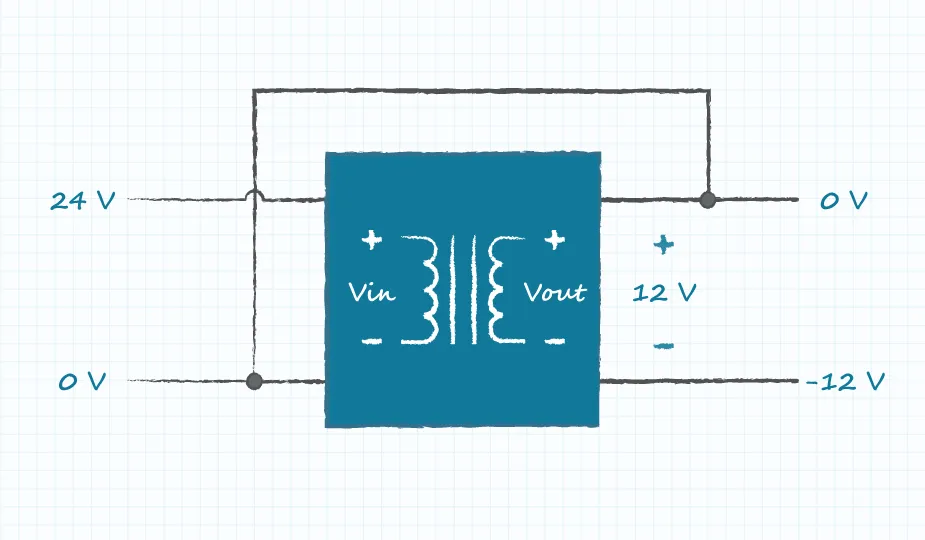 diagram of a circuit with inverting connection