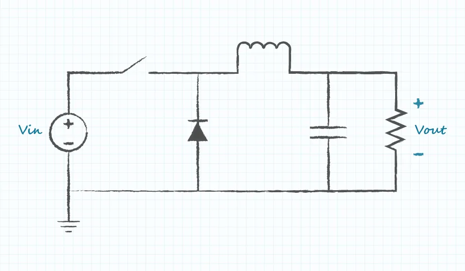 diagram of a non-isolated buck converter