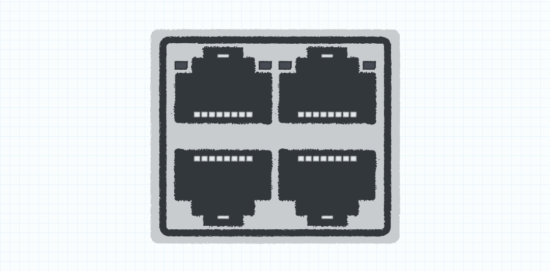 Figure 5: Example of Bels 10GBase-T multi-port MagJack® ICMs rated for 100W PoE