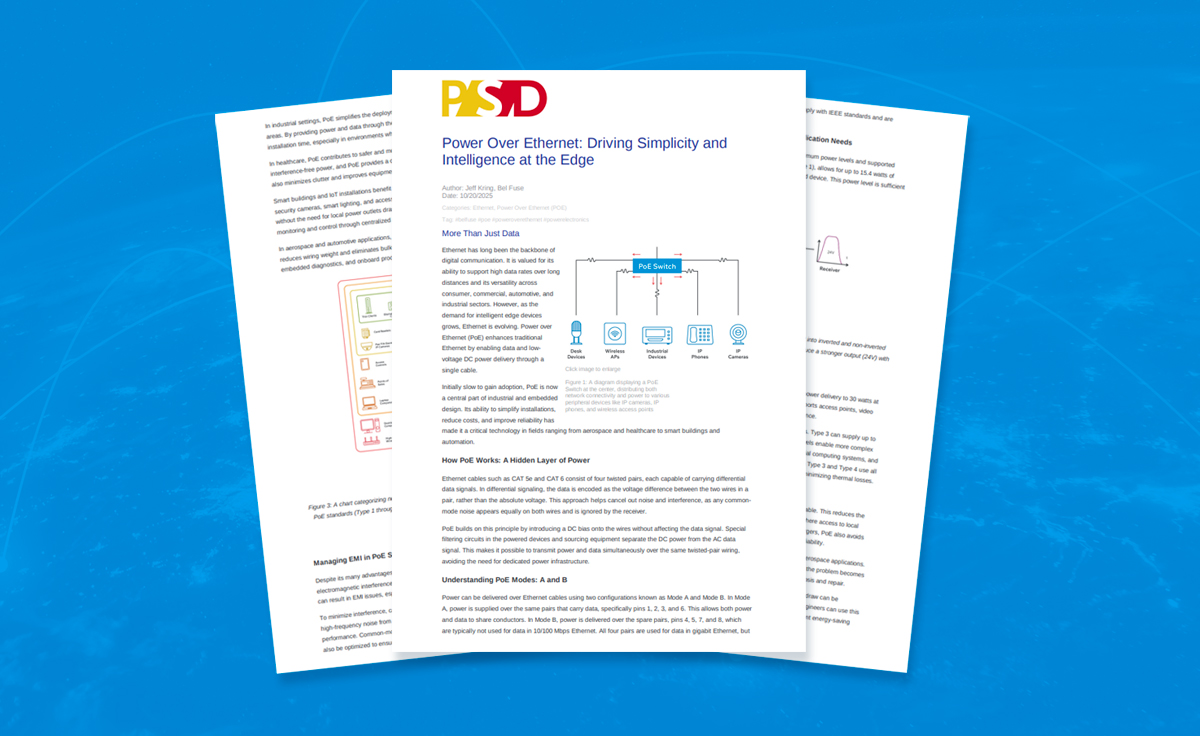 Power Over Ethernet Blog Featured in Power Systems Designs November 2025 Issue